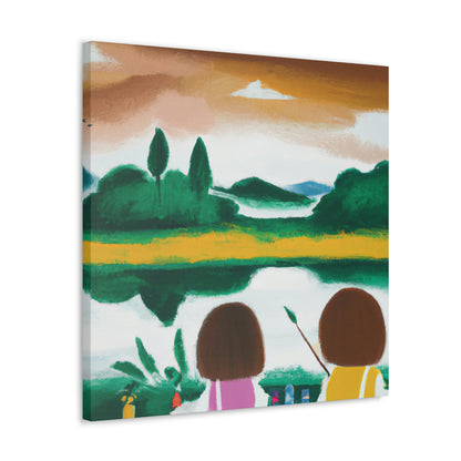 "Cherished Reflections: A Childhood Memento in Color" - Canvas