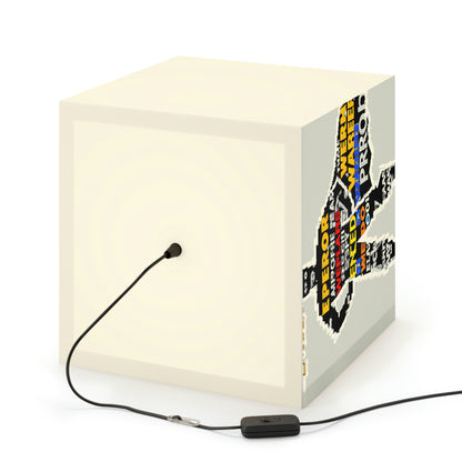 Superhelden-Wort-Pop-Art - Die Alien Light Cube-Lampe