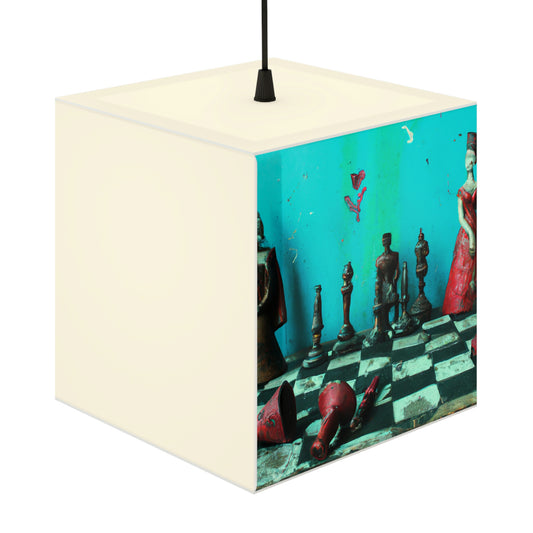 "A Forgotten Chess Set: Ready for a New Match" - The Alien Light Cube Lamp