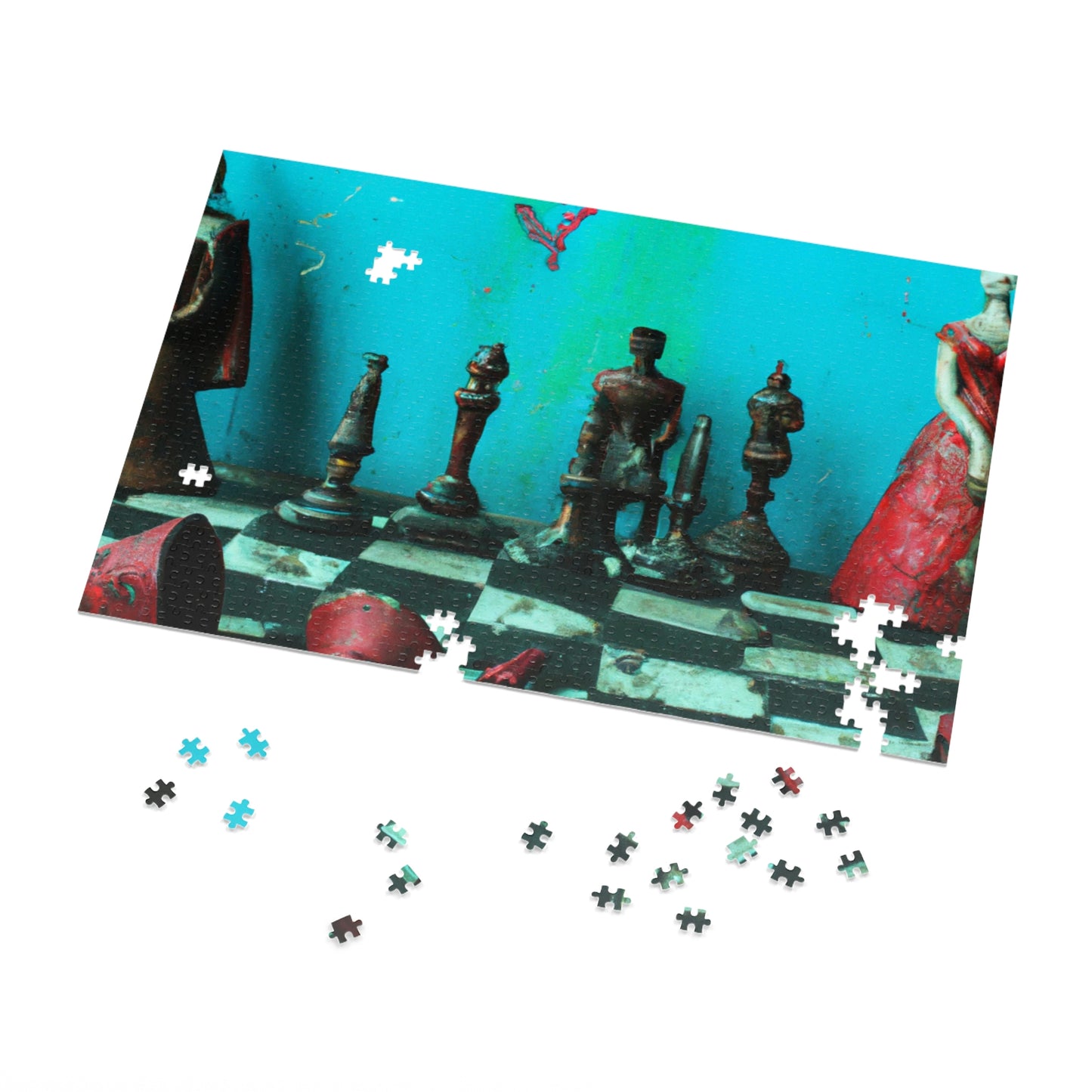 "A Forgotten Chess Set: Ready for a New Match" - The Alien Jigsaw Puzzle