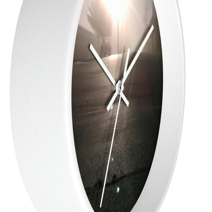 "A Gleaming Dawn in a Misty City". - The Alien Wall Clock