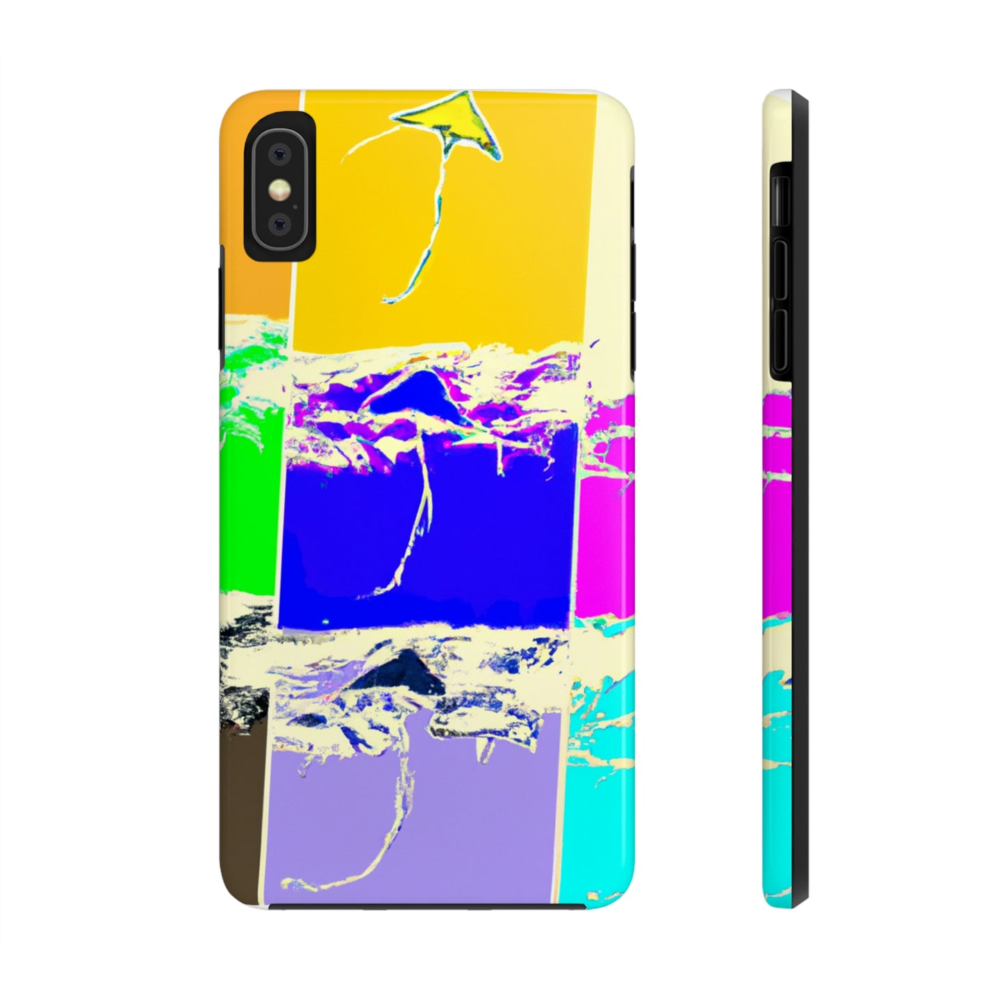 "Kites Aflatter in the Vibrant Sky" - Die Alien Tough Phone Cases