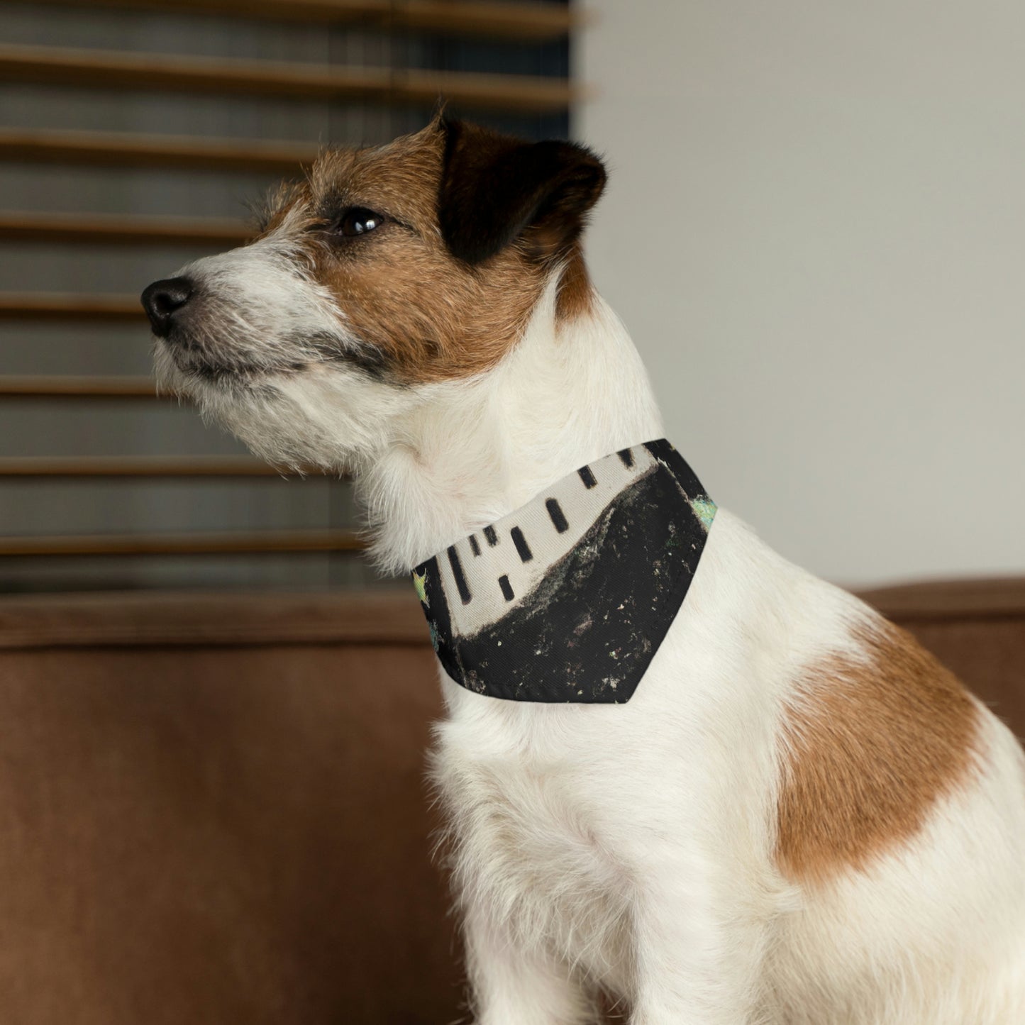 "Cosmic Oasis: A Journey to a Floating City Amid the Sea of Stars" - The Alien Pet Bandana Collar