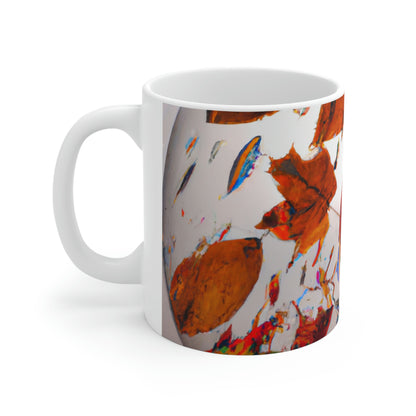 "Autumn in a Glass Globe" - The Alien Ceramic Mug 11 oz