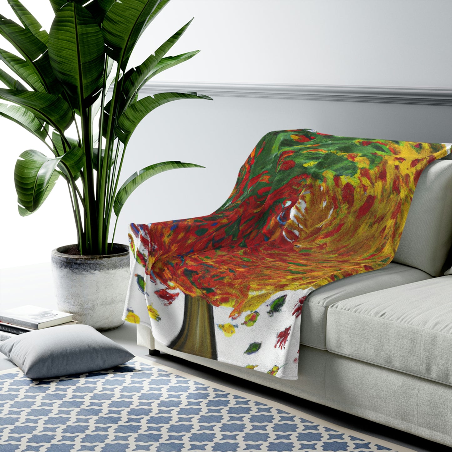 "Autumnal Whirl" - The Alien Velveteen Plush Blanket