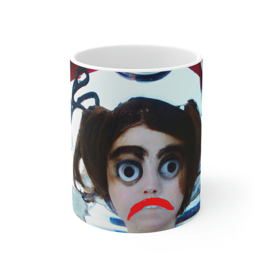 "Found Objects Self-Portrait" - The Alien Ceramic Mug 11 oz