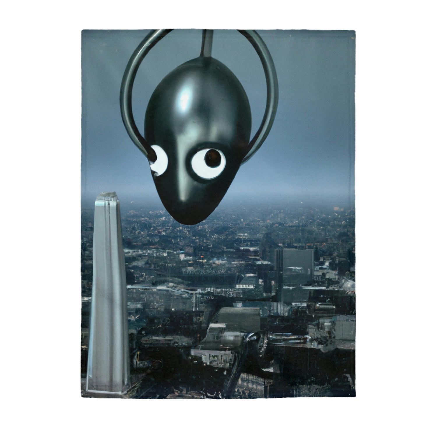 "A Distant Spark: An Alien's Search for Sanctuary in the City." - The Alien Velveteen Plush Blanket