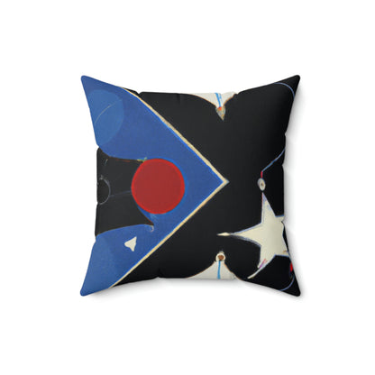 "Kites Illuminating the Starry Sky" - Das Alien Square Pillow