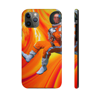 "Journeying in the Burning Orange Galaxy" - The Alien Tough Phone Cases