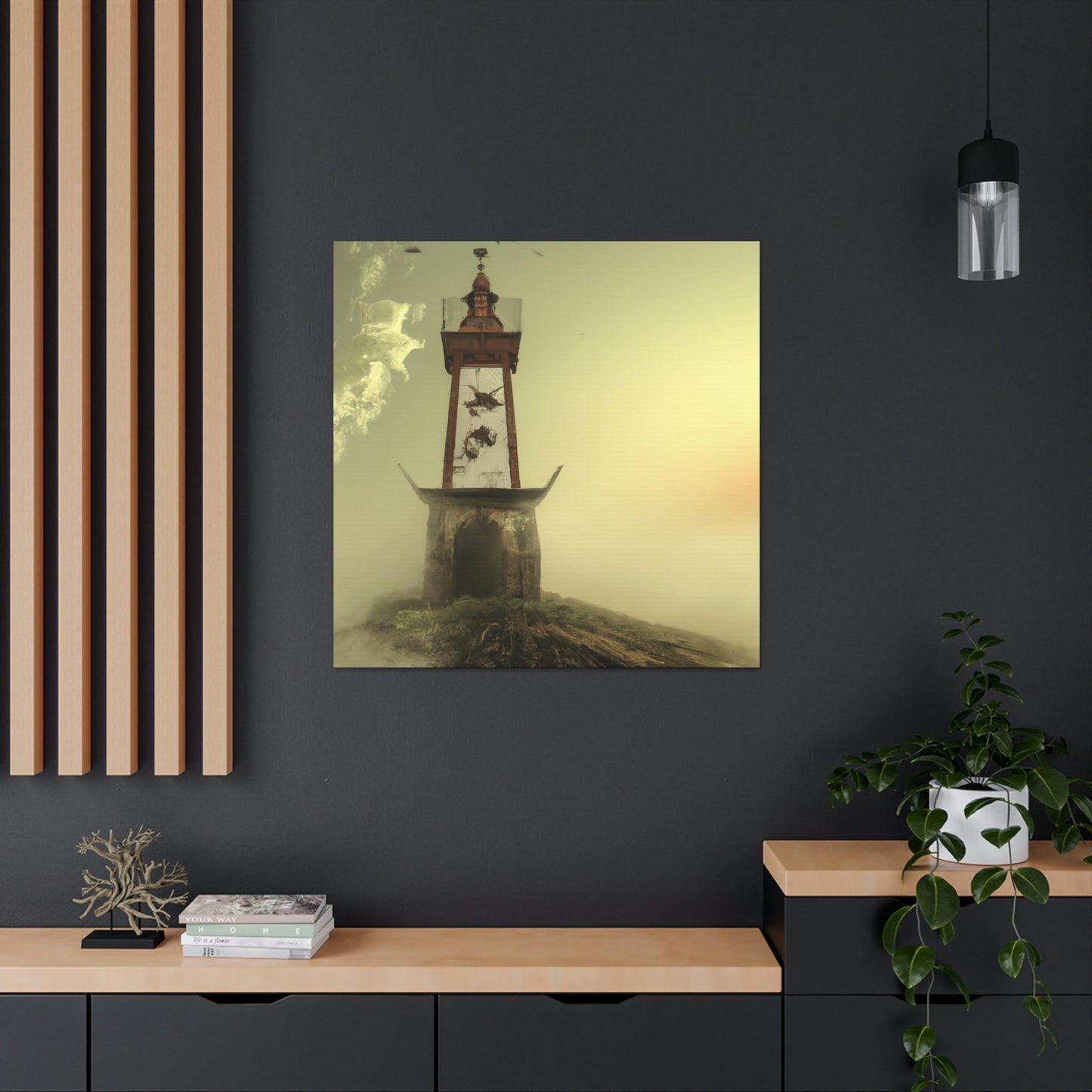 "Faro fantasmal en la niebla" - The Alien Canva