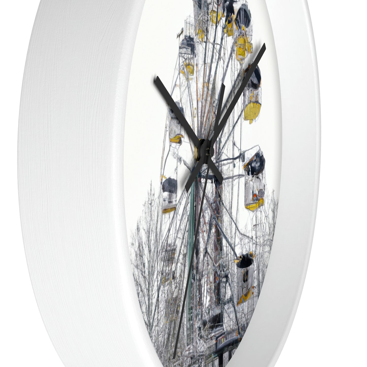 "Lonely Wheel in a Winter Wonderland" - El reloj de pared alienígena