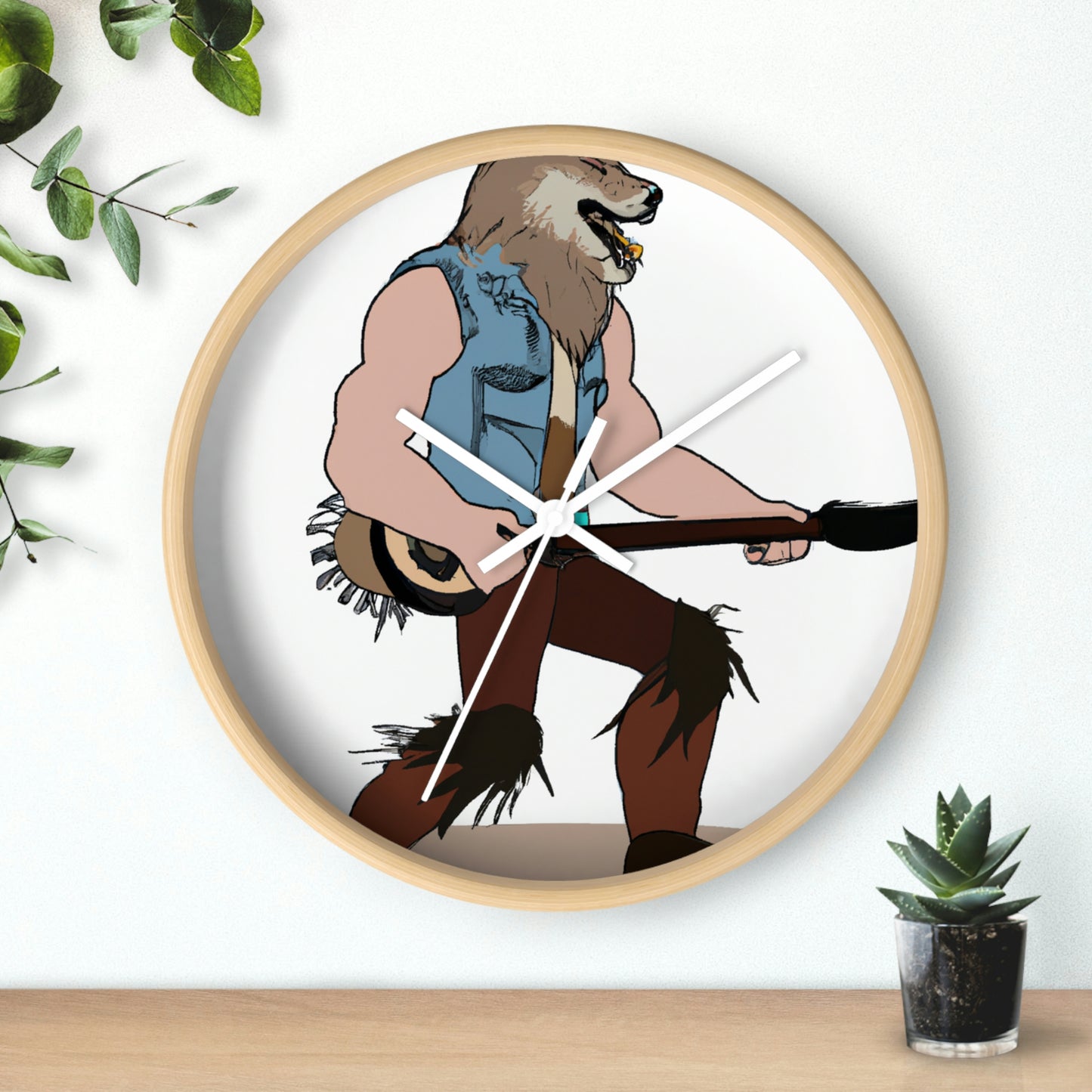 "Howling Highwayman: The Banjo-Playing Werewolf Biker" - Die Alien-Wanduhr