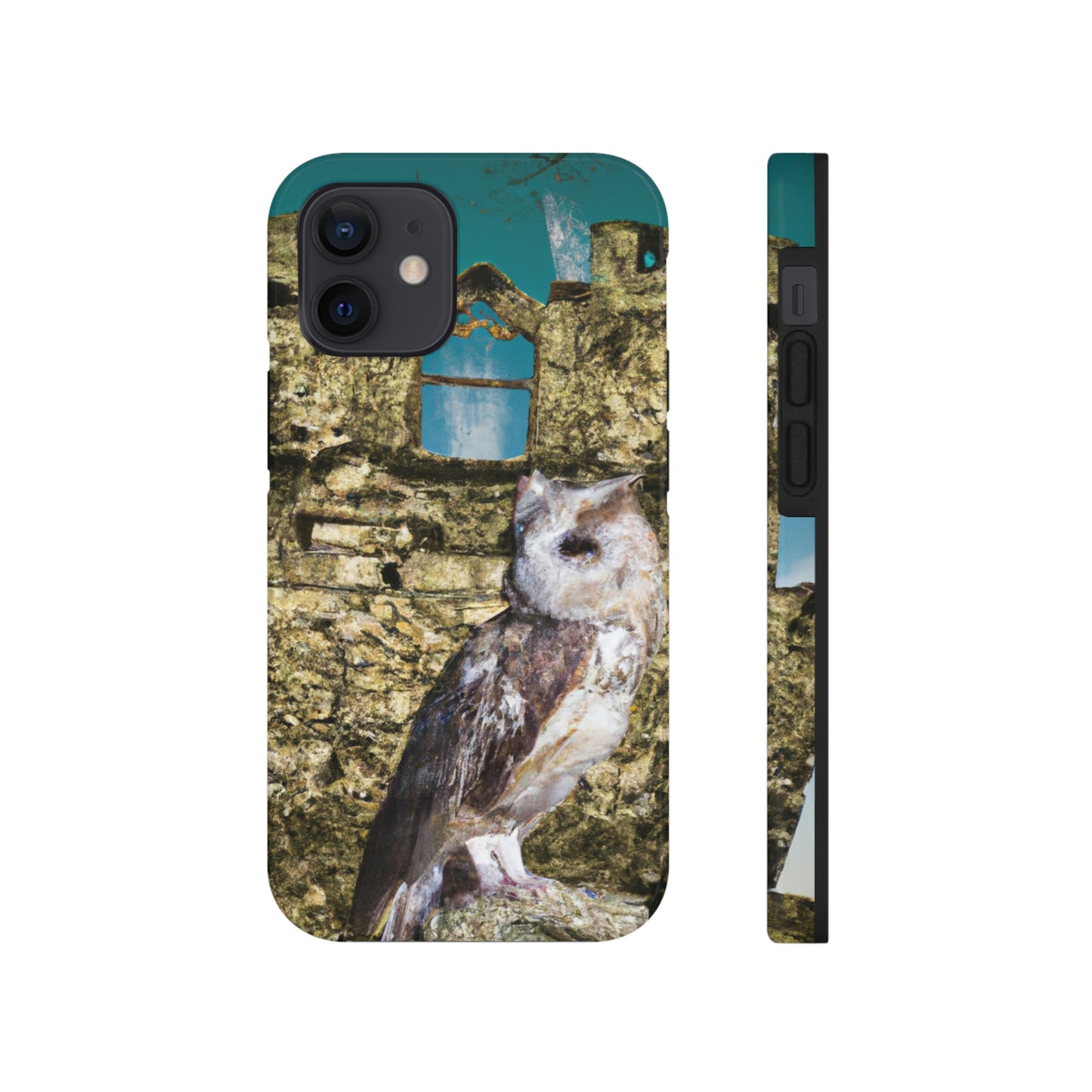 "A Sentinal Among Ruins: An Unstirred Owl's Perch" - Die Alien Tough Phone Cases