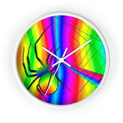 "A Spinnerette's Prismatic Web" - The Alien Wall Clock