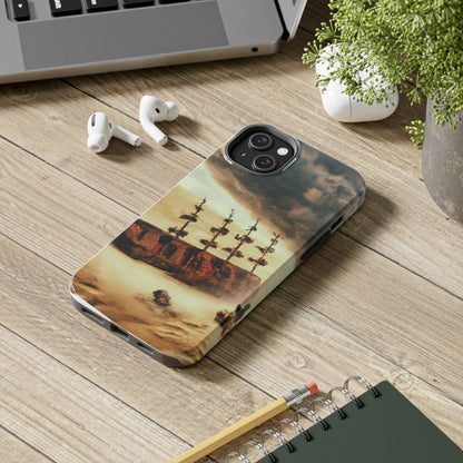 "Lost at Sea: Stranded On A Stormy Desert Island" - The Alien Tough Phone Cases