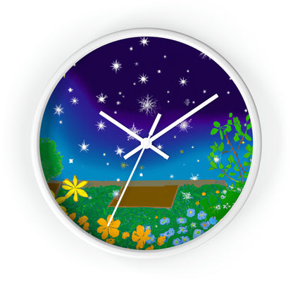 "Un jardín celestial de color" - El reloj de pared alienígena