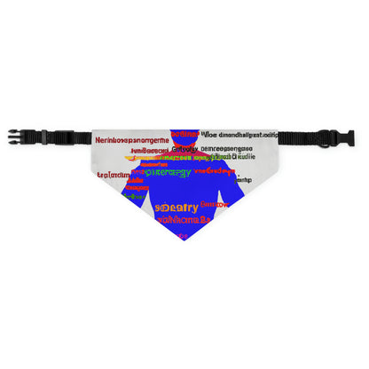 "The Superheroic Word Art Portrait" - The Alien Pet Bandana Collar