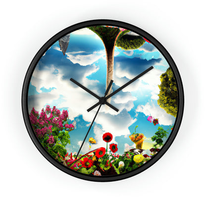 Rainbow Sky Garden - The Alien Wall Clock