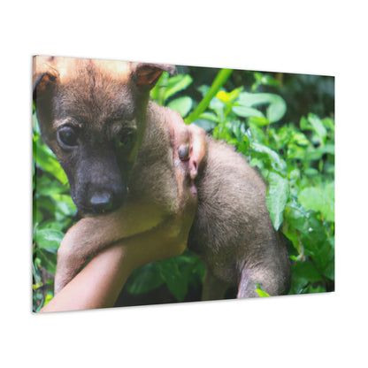 "Lost in the Woods: A Puppy's Rescue" - The Alien Canva