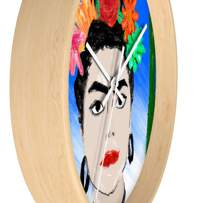 "Frida Ardiente: Pintando un ícono mexicano con cultura colorida" - The Alien Wall Clock