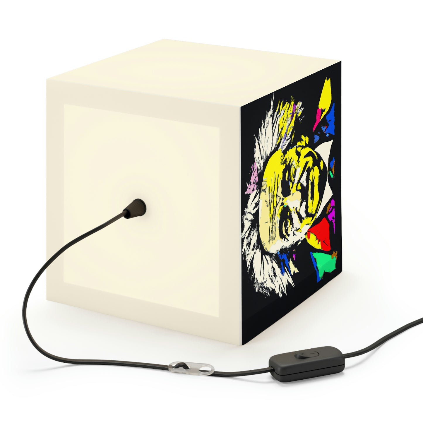 "Albert Einstein: A Pop Art Portrait" - The Alien Light Cube Lamp