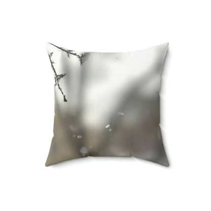 "Tiny Tragedy: A Snowflake's Story" - The Alien Square Pillow