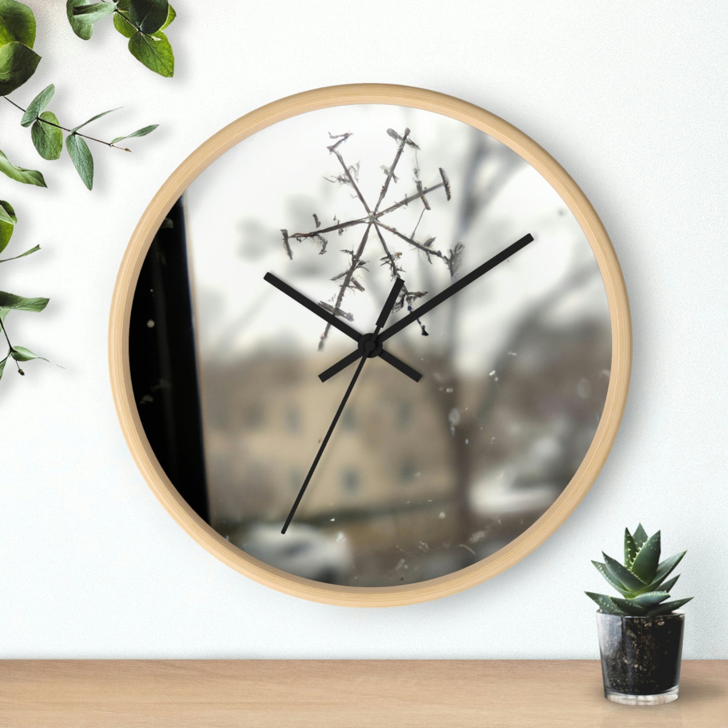 "Tiny Tragedy: A Snowflake's Story" - The Alien Wall Clock