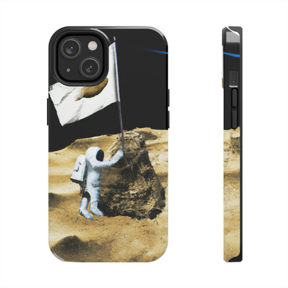 "Claiming Space: Das Pflanzen der Asteroidenflagge des Astronauten" - Die Alien Tough Phone Cases