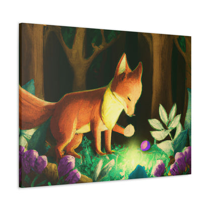 "The Gem-Seeking Fox in the Enchanted Forest" - The Alien Canva