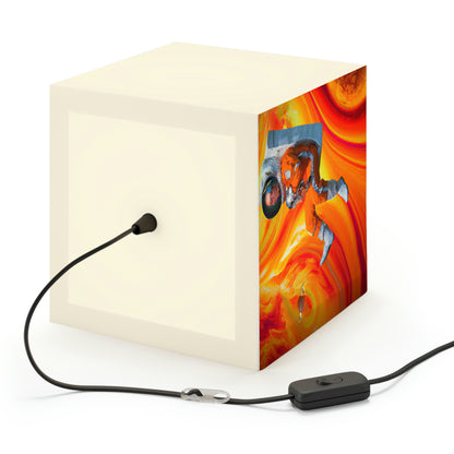 "Journeying in the Burning Orange Galaxy" - The Alien Light Cube Lamp