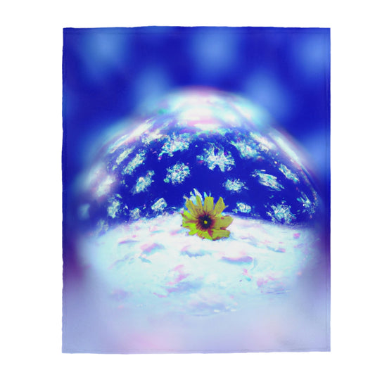 "A Petal in a Winter Wonderland" - The Alien Velveteen Plush Blanket