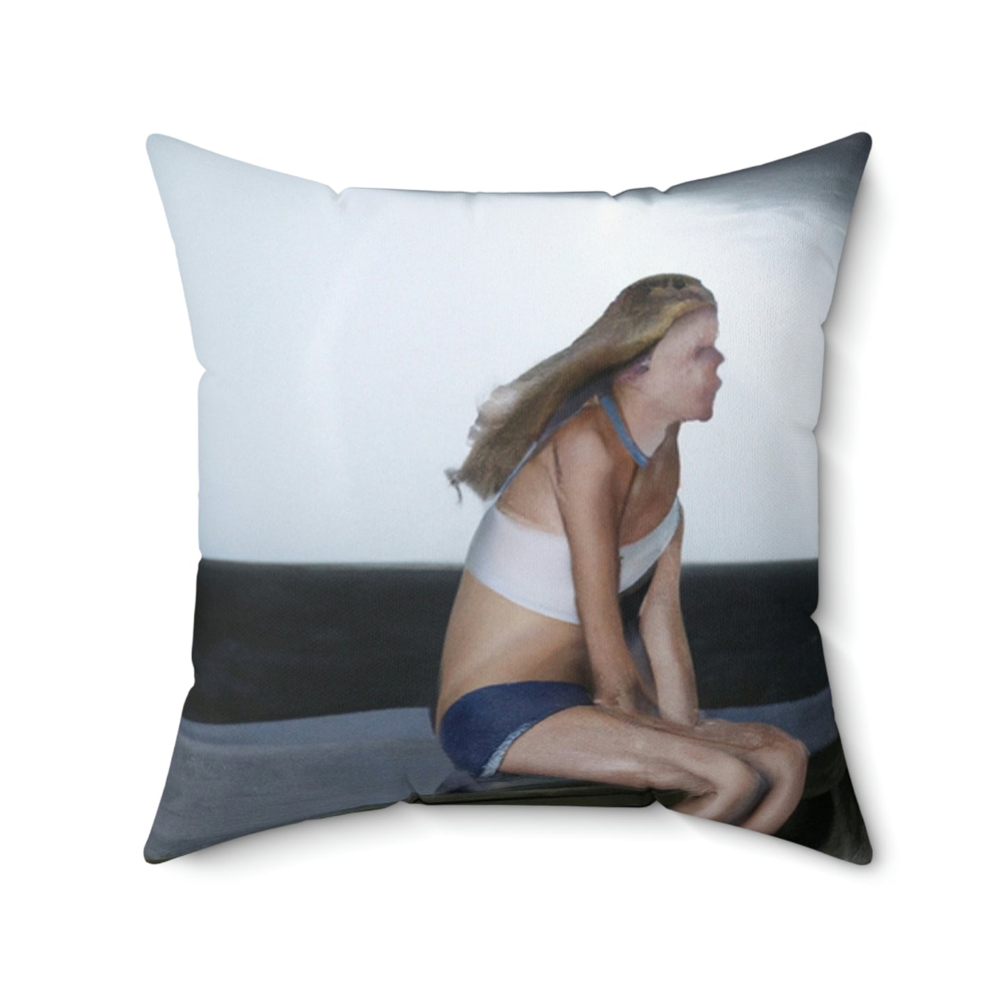 "Perilous Pose" - The Alien Square Pillow