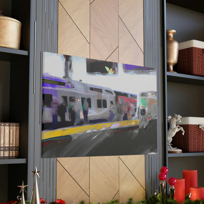 "Harboring the Hustle: Capturing the Vibrancy of the Train Station" - Canvas