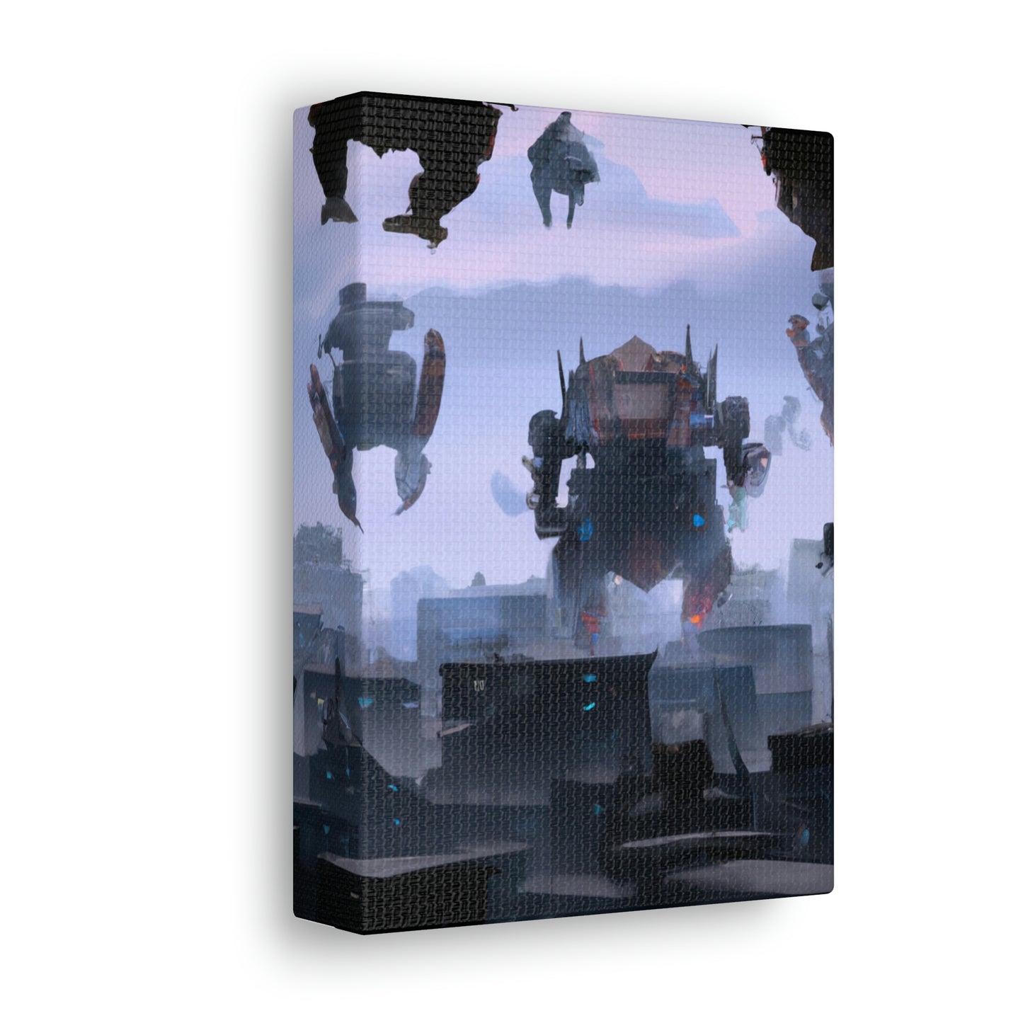 "Mech Mayhem: The Giant Robot City Showdown" - The Alien Canva