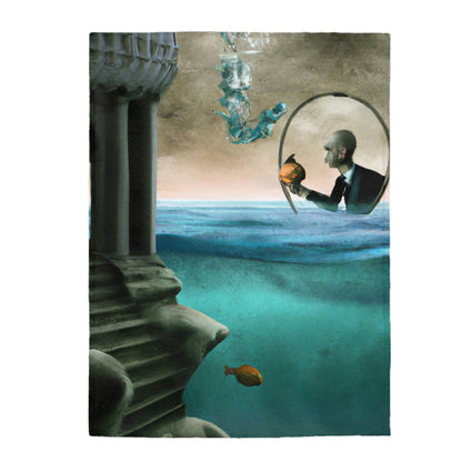 The Mystery of the Underwater Palace - The Alien Velveteen Plush Blanket