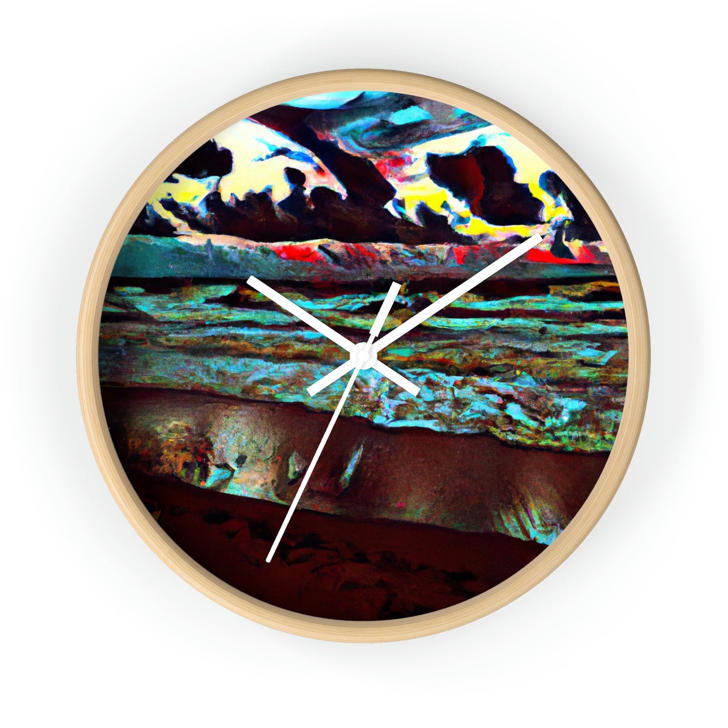 "Dusk at Sea: A Tempestuous Gathering" - The Alien Wall Clock