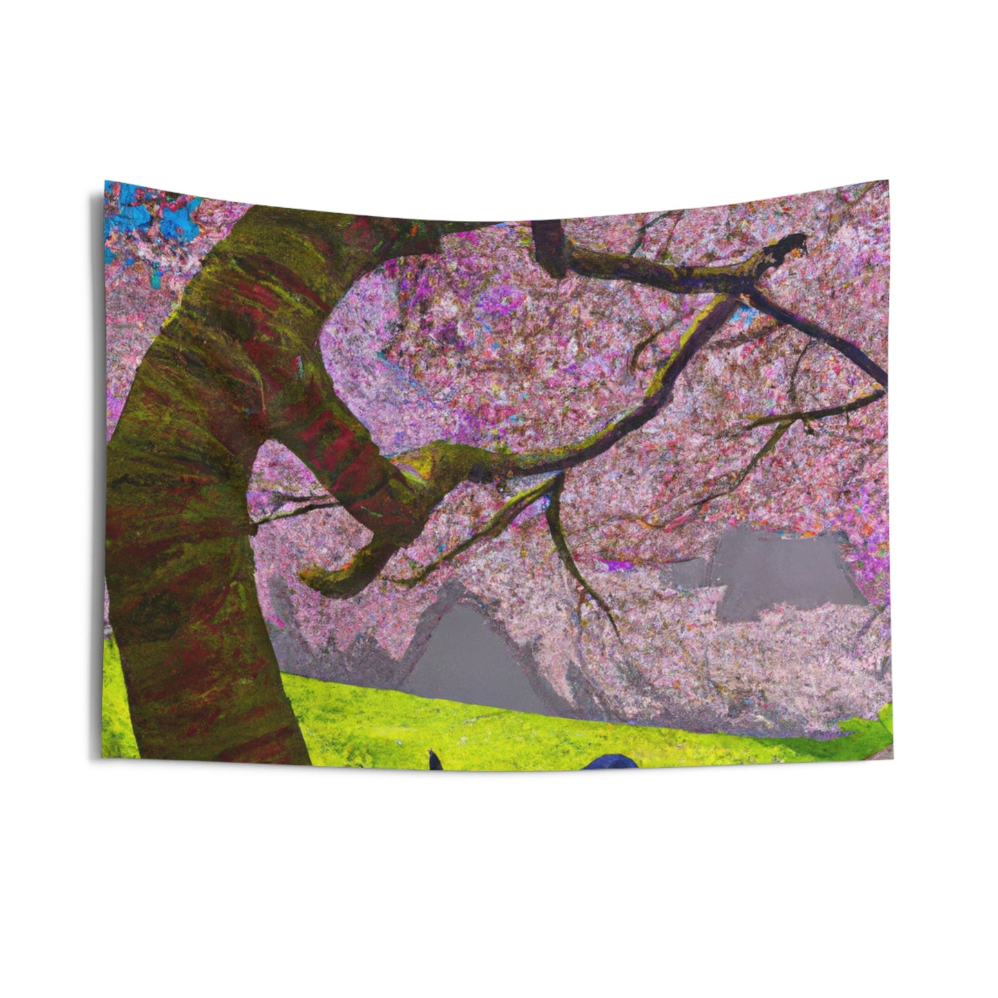 "A Moment of Calm Beneath the Cherry Blossoms" - The Alien Wall Tapestries