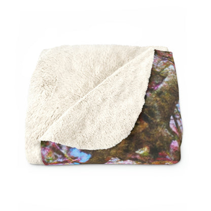 "A Blossoming Reflection" - The Alien Sherpa Fleece Blanket