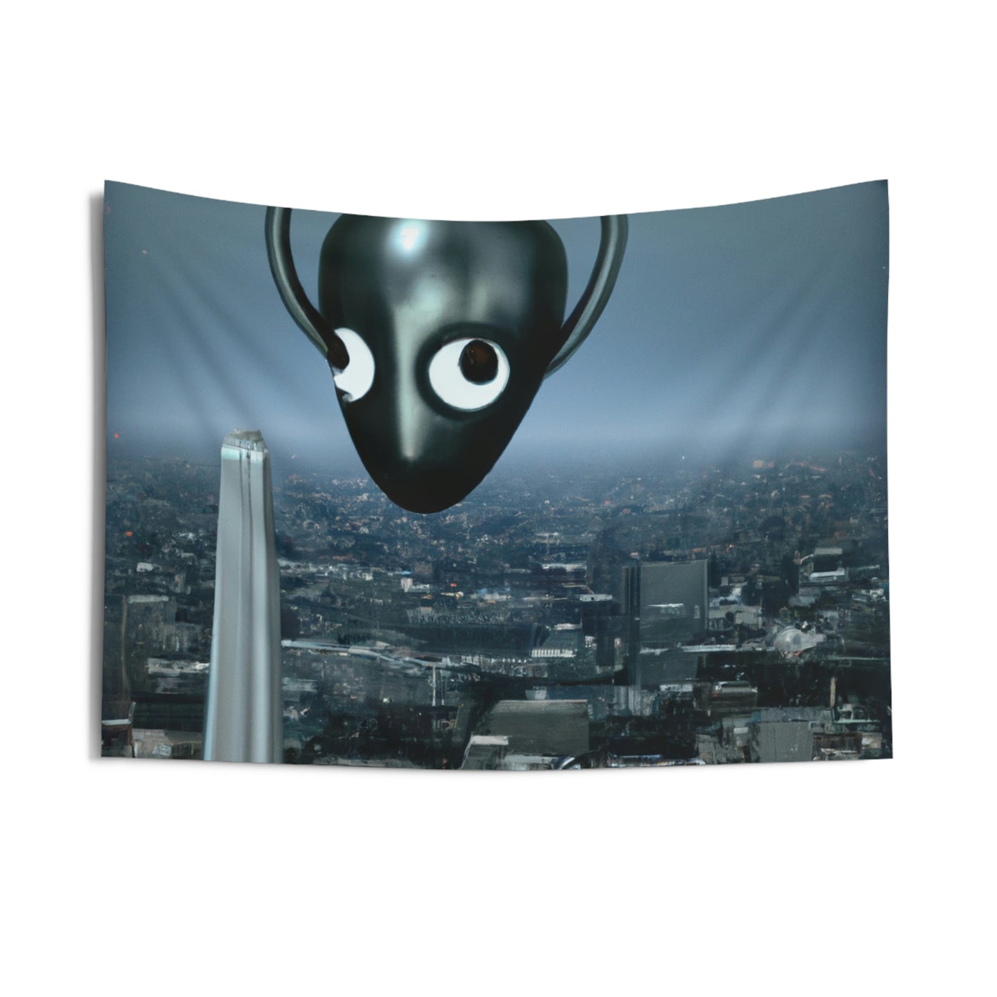 "A Distant Spark: An Alien's Search for Sanctuary in the City." - The Alien Wall Tapestries