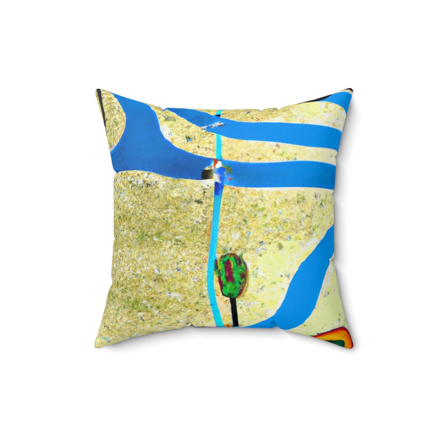 "A Lost Dog's Journey Home" - The Alien Square Pillow