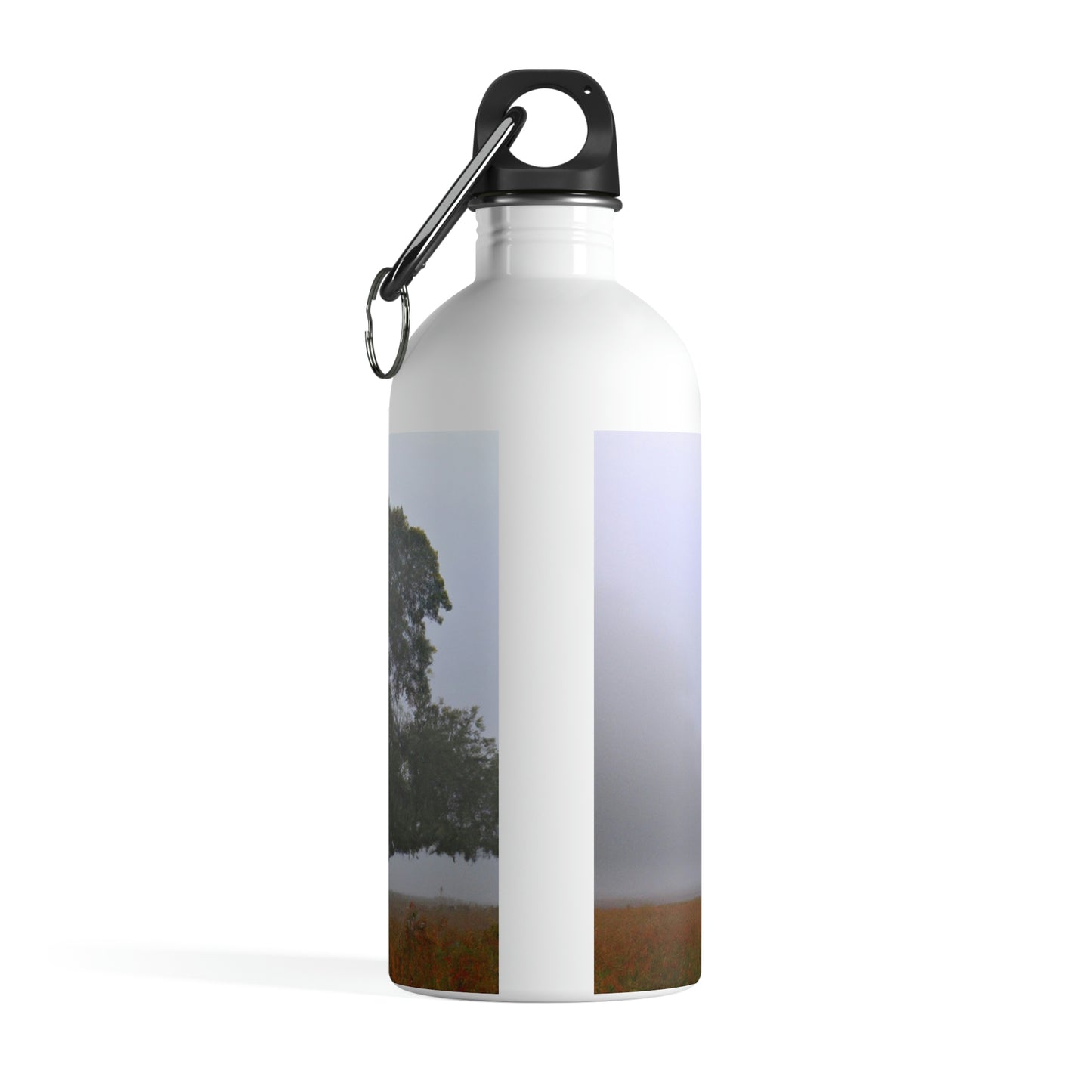 The Lonely Tree in the Foggy Meadow - The Alien Stainless Steel Water Bottle