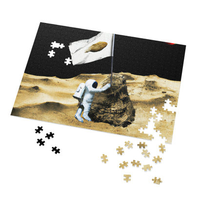 "Claiming Space: Das Pflanzen der Asteroidenflagge des Astronauten" - Das Alien-Puzzle