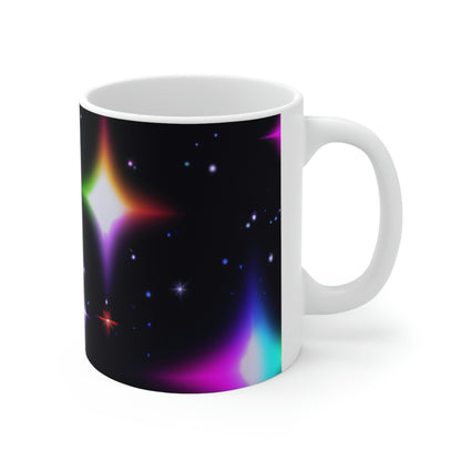 "Nighttime Galaxy of Colors" - The Alien Ceramic Mug 11 oz