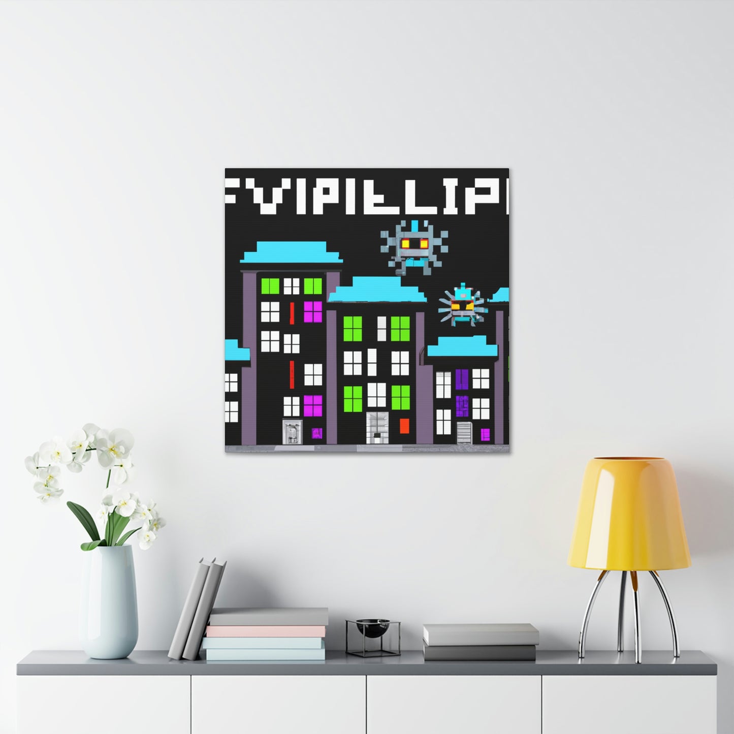 "City Defenders: Creative Space Invaders" - The Alien Canva