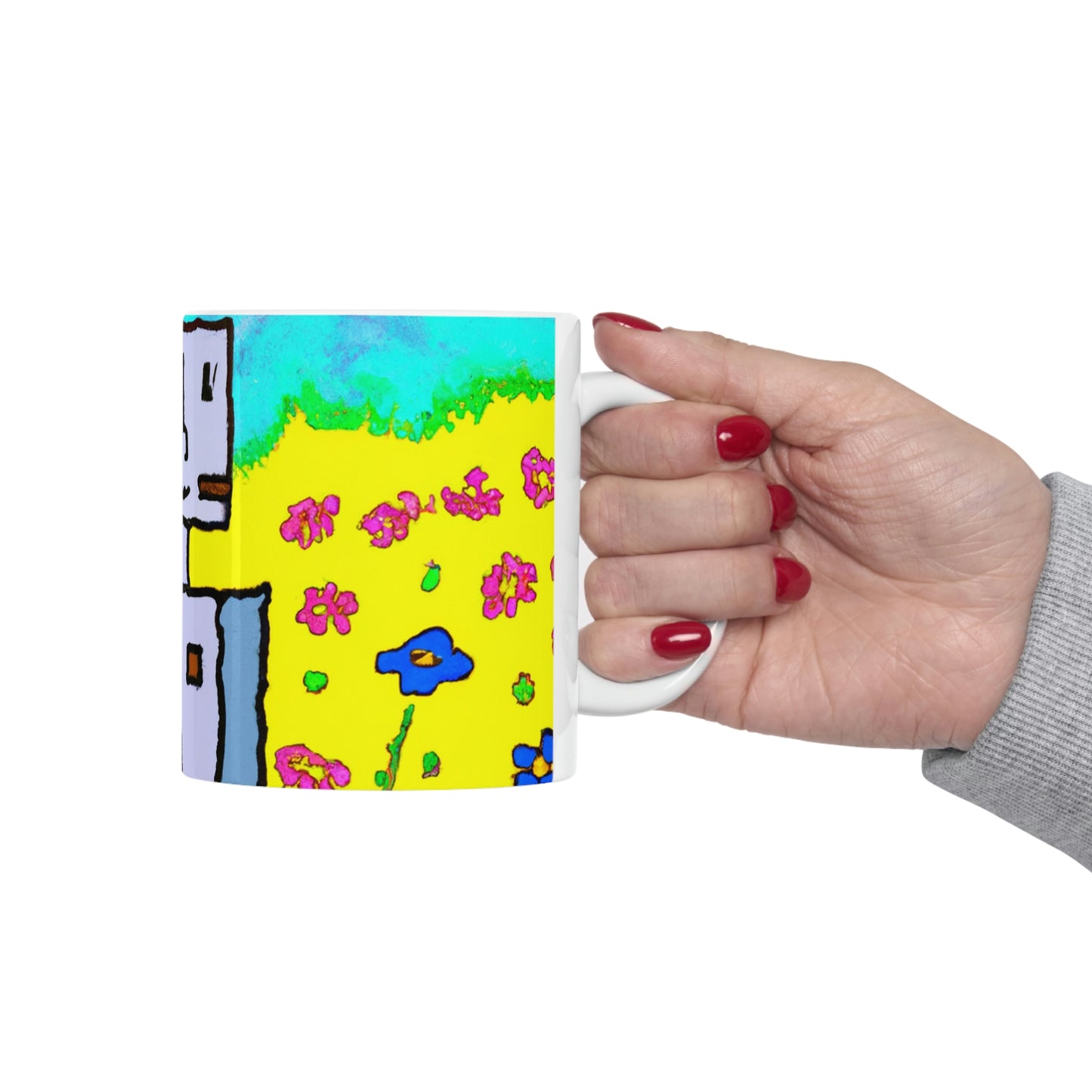 "A Small Miracle in a Sea of Flowers" - The Alien Ceramic Mug 11 oz