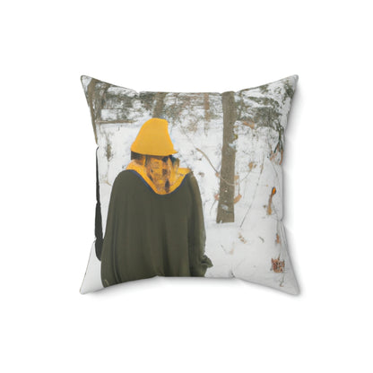 "Märchen im Schnee" - Das Alien Square Pillow