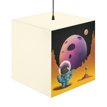 "Exploring the Unknown: The Adventures of a Space Captain and the Mysterious Planet" - Die Alien Light Cube Lampe