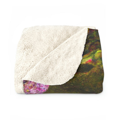 "A Moment of Calm Beneath the Cherry Blossoms" - The Alien Sherpa Fleece Blanket