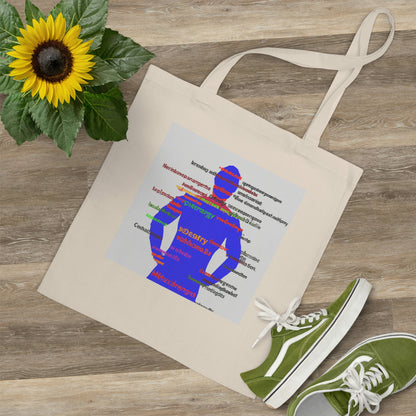 "The Superheroic Word Art Portrait" - The Alien Tote Bag