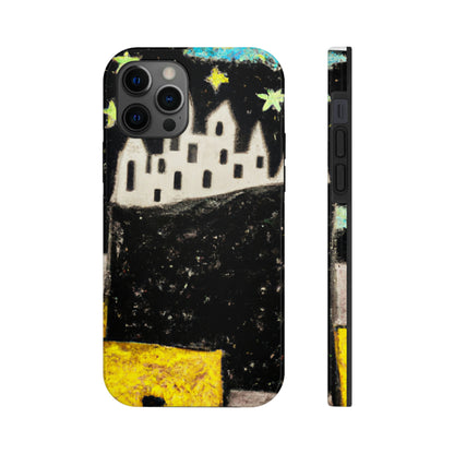 "Cosmic Oasis: Eine Reise in eine schwimmende Stadt inmitten des Sternenmeers" - Die Alien Tough Phone Cases